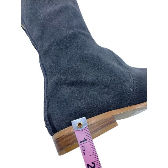 Colin Stuart Size 6 B Gray Suede Fur Lined Knee High Tall Boots - Picture 9 of 12